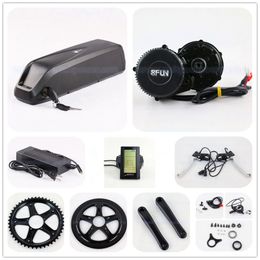 48v 750w 8fun bbs02 mid drive electric bike conversion kit with 48v 10.4ah down tube lithium ion battery