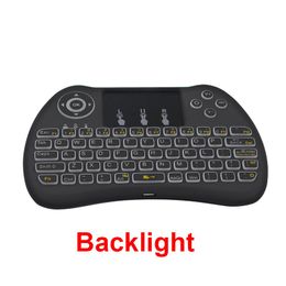 Freeshipping H9 Backlight Keyboard 2.4Ghz Wireless Keyboard with Touchpad Qwerty English Verson for Smart TV Box Laptop Orange Pi PC