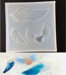 Angel Wings Pendant Silicone Mould DIY Resin Jewellery Pendant Necklace Pendant Lanugo Mould Crystal Epoxy Wing Silicome Mould