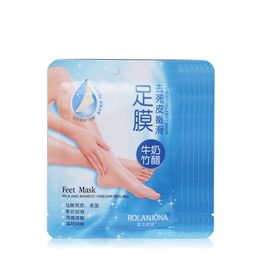 168pcs Rolanjona Milk Bamboo Vinegar Feet Mask Peeling Exfoliating Dead Skin Remove Professional Feet sox Mask Foot Care