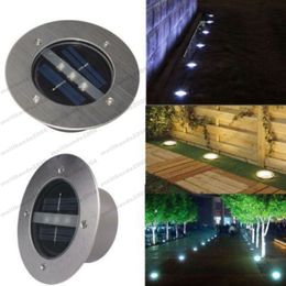 NEW Stainless Steel Waterproof Solar Lamps LED Round Buried Lights Outdoor Ground Square Outdoor Lighting
