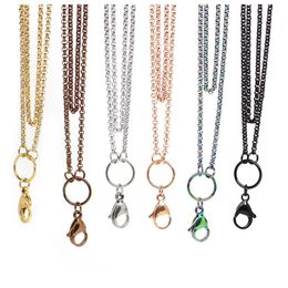 Wholesale-Panpan 32 inches Stainless steel rolo chain floating locket chains necklace chain