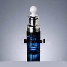 Free shipping 300pcs/lot High Grade Capacity 20ml Essential Oil Empty Glass Blue Bottle with Dropper SA01