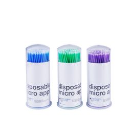 Gros 100 pcs / pack jetable micro brosse durable extension de cils applicateurs individuels brosse de mascara one-off stick dentaire dentaire