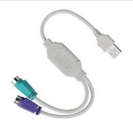 USB Male to 2 PS2 Female Converter Splitter Connector For Pi USB to PS2 Converter Cable Adapter keyboard Mouse For Banana Raspberry