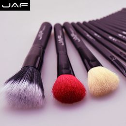 Makeup Brushes JAF 18 Pcs Natural Animal Red Goat Hair Pony Horse Professional Make Up Brush Set J1802P-B Q240507