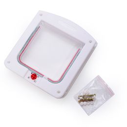 New Durable Plastic 4 Way Locking Magnetic Pet Cat Door Small Dog Kitten Waterproof Flap Safe Gate Safety Supplies2672