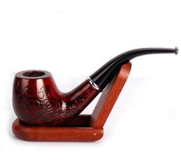 New Durable Wooden Enchase Smoking Pipe Tobacco Cigarettes Cigar Pipes Gift