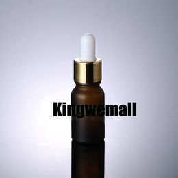 free shipping 300pcs/lot 10ml frosted brown glass bottle with dropper ,essential oil bottles Cosmetic PackagingQCM12