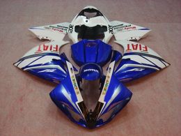 injection Mould free Customise fairing kit for yamaha yzf r1 09 10 1114 white blue fairings set yzf r1 20092014 oy14