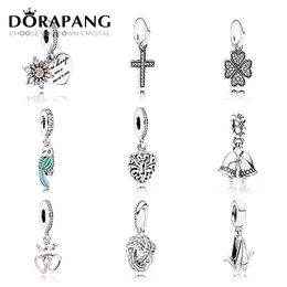 DORAPANG 925 Sterling Silver Family Dad Mom Charm Beads Pendants Collocation Bracelet DIY bracelet Jewellery Factory wholesale