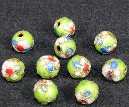 8mm Cloisonne Enamel Beads Colourful Filigree Genuine Round Loose Spacer Beads For DIY Jewellery Bracelet Crafts & Charms Cloisonne Beads
