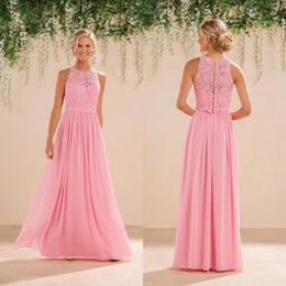 2017 Modest Peach Pink Lace Chiffon Long Bridesmaid Dresses Cheap Plus Size Bridesmaid Gowns Beach Garden Wedding Party Dresses 2017 Modest Peach Pink Lace Chiffon Long Bridesmaid Dresses Cheap Plus Size Bridesmaid Gowns Beach Garden Wedding Party Dresses