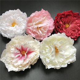 Multi Colour Artificial Silk flower Heads Peony Flower Heads For Wedding Wall Wedding Bouquet Home Decoration Party Accessory Flores