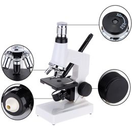 Freeshipping 1200X Student microscop Toy Biological Microscope Kit Children Beginner microscopio w/ Mirror Lamp Kids Birthday Gift mikroskop