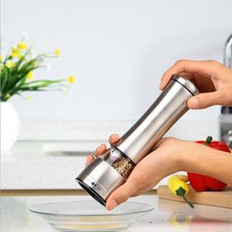 1 Piece Manual Stainless Steel Salt Pepper Mill Slim Fit Spice Salt Pepper Grinder Kitchen Cooking Tools E00791