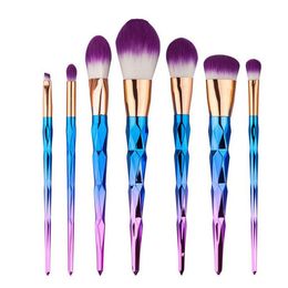 2017 New Brush kit Professional Vander 7pcs Cream Power Professional Makeup Brushes Multipurpose Beauty Cosmetic Puff Batch Kabuki Blusher