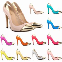 Zapatos Mujer Women's Pointe Toe Patent High Heel Stilettos Platform Sexy Pumps Shoes