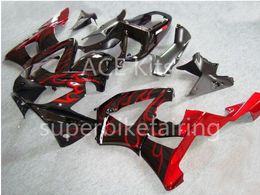 3 free gifts Motorcycle Fairing kit For HONDA CBR900RR 00 01 CBR 900RR 929 2000 2001 ABS Fairings set Black Red flame AF6