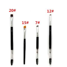 Duo Brush # 12 # 7 # 15 # 20 فراشي مكياج مع شعار كبير صناعي مزدوج الحاجب مجموعة فرش مكياج Pinceis