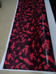 Small Red Large Camo Vinyl For Car Wrap With Air Release Gloss / Matt Camouflage Stickers Film Truck Printed self adhesive 1.52X30M (5x98ft)