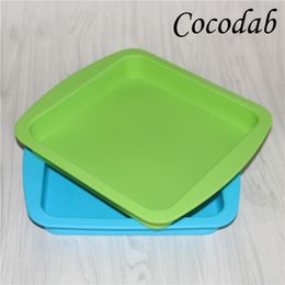 new Colourful silicone deep dish container tray 8 x8 nonstick silicone jars dab wax oil container silicone deep dish tray dhl