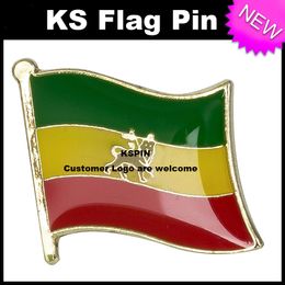 Ethiopia Flag Badge Flag Pin 10pcs a lot Free shipping KS-0011