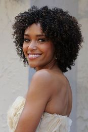 Short kinky curly bob style brazilian virgin hair lace front wig glueless short full lace human hair african american wigs