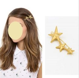 hair barrettes hairpins hairgrips clip for Women girl Hair Accessories headwear holder bun bang creative stars golden