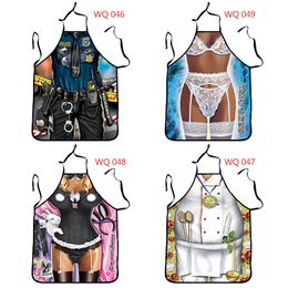 New Style Sexy Aprons Funny 3D Cooking Kitchen Apron Dinner Party Aprons Gift