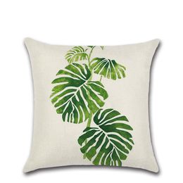 Hot sales Luxury Leaves of rainforest Cushion Cover Pillow Case Home Textiles supplies decorative throw pillows chair seat