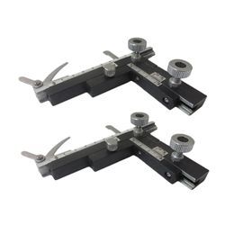 Freeshipping Microscope Accessory 2 PCS Moveable All Metal Mechanical Scale Stage for Microscope Slide