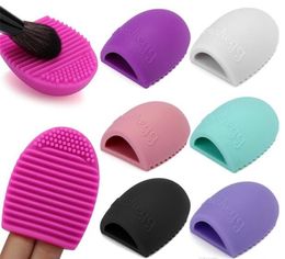 New Brush Egg Cleaning Make up Washing Brushegg Silicone Glove Scrubber Cosmetic Foundation Powder Clean Tools Brush Cleaner colors