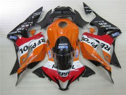 Injection Moulded fairings for Honda CBR600RR 07 08 orange black bodywork fairing kit CBR600RR 2007 2008 OT34