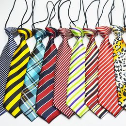 Student neck tie 30 colors 6.5*28cm baby's Stripe necktie Lazy Children's tie For kids Christmas gift