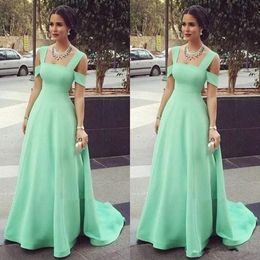 2019 Mint Green Cheap Bridesmaid Dresses Off the Shoulder Floor Length Wedding Guest Wear Plus Size Custom Made Maid Of Honour Gowns A-Line