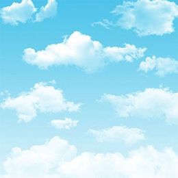 5x7ft White Clouds Blue Sky Photographic Backgrounds for Kids Children Newborn Baby Photo Shoot Studio Props Photography Backdrops