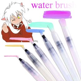 6Pcs Art Supplies writing brush Different Shape Barrel Water Pen Watercolour Painting Promotional Pen Calligraphy Drawing