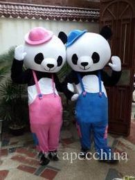 couple doll bears fast shipping Mascot Costume Kung Fu Panda Cartoon Character Costume Adult Size Wholesale and retail