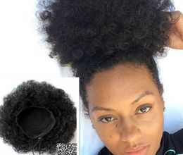 4b 4c afro puff kinky curly ponytail hair extension clip in remy hair afro drawstring ponytail hairpiece for black women 120g