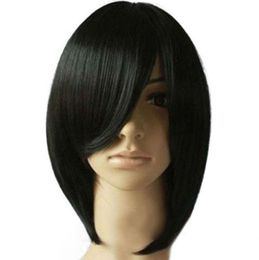 Wholesale free shipping >>>>New black Straight Short Bob Hair Wigs Women's Fashion Cosplay Costume Party Wig