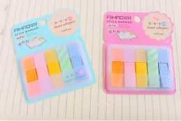 Wholesale- Sweet Candy Colors N Times Control Labeling Highlights Fluorescent Stickers Fresh Notes