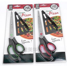 pizza scissors cutter 11 inch stainless steel red green 2 Colours kitchen tools accesory pancake cutter spatula slicer pastry