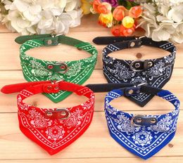 Pet dog collar printed fashion pet supplies scarf dogs Cat collar leather personality pet collar G140