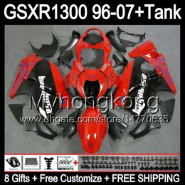 gloss red 8gift For SUZUKI Hayabusa GSXR1300 96 97 98 99 00 01 13MY70 GSXR 1300 GSX-R1300 GSX R1300 02 03 04 05 06 07 TOP red black Fairing