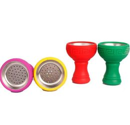 Porous silicone hookah utensils stainless steel hookah pots full set of accessories