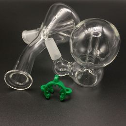 Cheap Mini Glass Beaker Bongs Female 10mm Joint With Male 10mm joint Ash catcher glass bowls & 10mm Plastic Keck Clips mini glass bong
