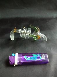 Colour spiral faucet walking board glass bongs accessories , Unique Oil Burner Glass Pipes Water Pipes Glass Pipe Oil Rigs Smoking with Dropp