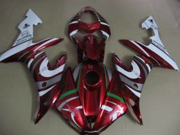 Injection Moulding plastic fairing kit for Yamaha YZFR1 2004 2005 2006 wine red white fairings set YZF R1 04 05 06 OT06