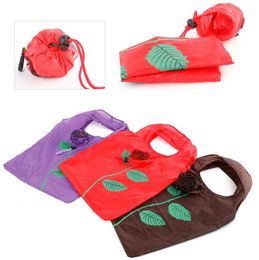 Pretty Rose Foldable Eco-Friendly strawberry tote bag
